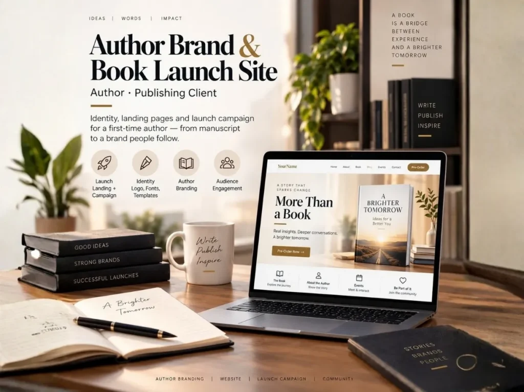 Author brand and book launch site by Jaikrit